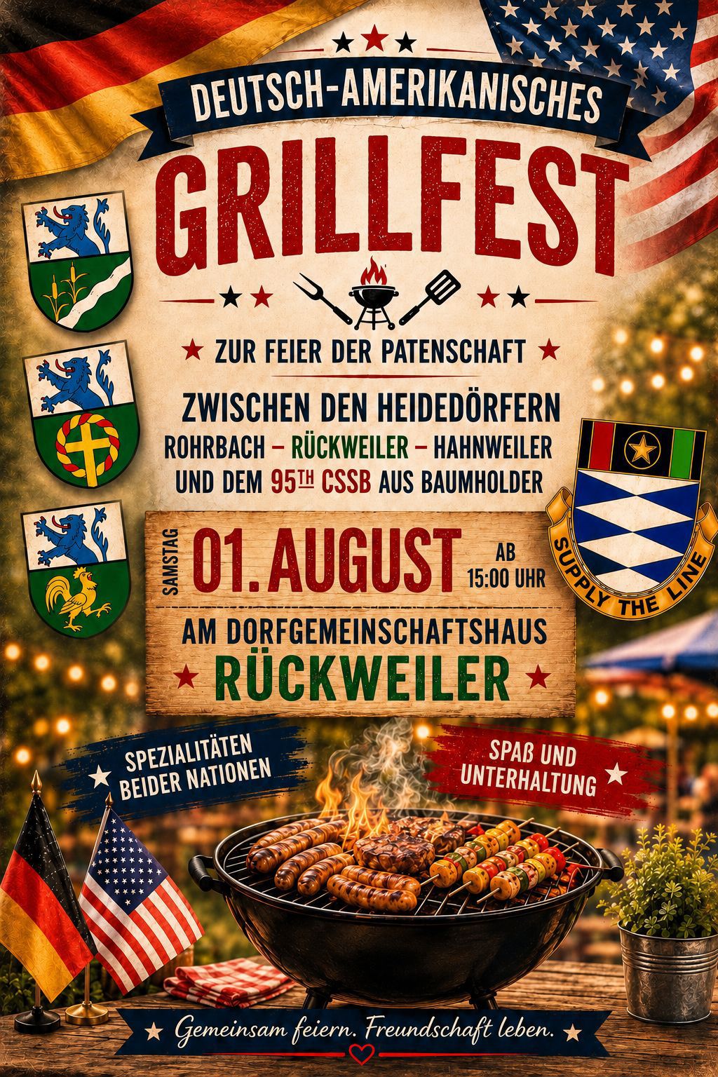 Deutsch - Amerikanisches Grillfest